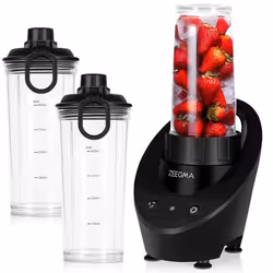 Mixeur Blender - ZEEGMA - Vitamine Base - 2 x 400 ml - 300 W - 2 vitesses