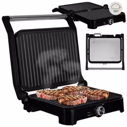 Grill électrique - ZEEGMA - 2000W - Revêtement anti-adhérent - Ouverture 180° - Contrôle de température