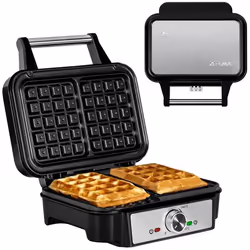 Gaufrier - ZEEGMA - Gofree Chef - 1200 W - Revêtement anti-adhésif - 2 gaufres