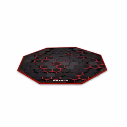 Tapis de chaise HUZARO Floormat 2.0 Gamer - Durable et Résistant - Noir/Rouge - 120cm - Néoprène