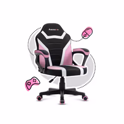 Huzaro RANGER 1.0 PINK MESH, Siège plat, Dossier en mesh, Noir, Rose, Blanc, Noir, Rose, Blanc, Mesh, Mesh
