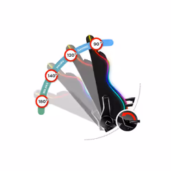 Huzaro Ranger 6.0 RGB Siège de jeu universel Siège balançoire (nacelle) Noir - Vue supplémentaire 6