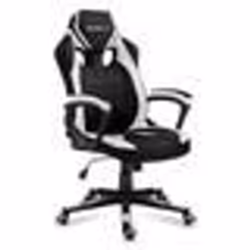 Chaise gaming HUZARO FORCE 2.5 Blanc Tissu Chaise Bureau Pc Gaming Ergonomique Réglable Pivotant Accoudoirs Gamer