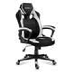 Chaise gaming HUZARO FORCE 2.5 Blanc Tissu Chaise Bureau Pc Gaming Ergonomique Réglable Pivotant Accoudoirs Gamer