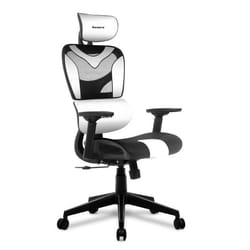 Chaise de jeu ergonomique HUZARO Combat 8.0 blanc - Hauteur et accoudoirs réglables - Support lombaire - Têtière