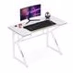 Bureau gaming HUZARO HERO 1.6 Blanc Bureau Ergonomique PC Gaming Informatique Gamer Bureau Jeux 120x60x77cm