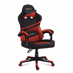 Chaise Gaming HUZARO FORCE 4.4 Rouge Tissu - Ergonomique - Réglable - Pivotant