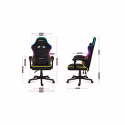 Huzaro FORCE 4.4 RGB Siège de jeu sur PC Siège balançoire (nacelle) Noir - Vue supplémentaire 15