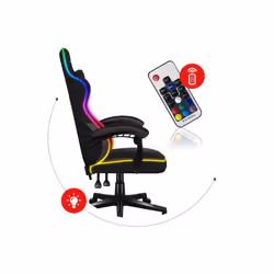 Huzaro FORCE 4.4 RGB Siège de jeu sur PC Siège balançoire (nacelle) Noir - Vue supplémentaire 7
