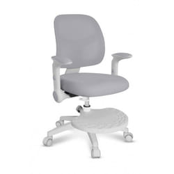 Chaise de bureau enfant MARK ADLER Junior 5.0 Gris - Ergonomique Hauteur et profondeur réglables Accoudoirs Repose-pieds
