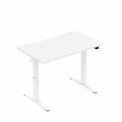 Bureau Assis Debout HUZARO HERO 7.9 Blanc Bureau Electrique Ergonomique PC Gaming Informatique 2xCrochets Bureau gaming