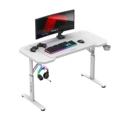 Bureau gaming - HUZARO - Hero 2.6 - Hauteur réglable - Plateau en carbone - Supports casque et gobelet