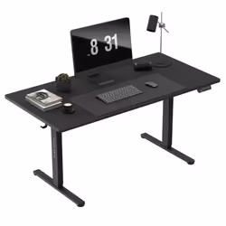 Bureau Assis Debout MARK ADLER LEADER 7.6 Noir Bureau Electrique Ergonomique PC Gaming 3 Hauteurs de Mémoire 2xUSB 2xCrochets