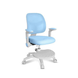 Chaise de bureau enfant MARK ADLER Junior 5.0 Bleu - Ergonomique Hauteur et profondeur réglables Accoudoirs Repose-pieds