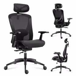 Chaise gaming - HUZARO - Combat 7.3 - Tissu respirant - Soutien lombaire 2D - Accoudoirs 3D