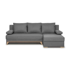 Canape dangle convertible - Tissu Gris - l 197 x p 91/132 x h 82 cm - teijo