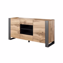 Cama WOOD KOM, 2 portes(s), 3 étagères, Chêne de Wotan, Tableau à particules, Chêne de Wotan, Tableau à particules
