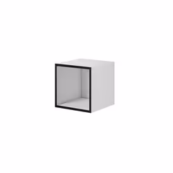 Cama RO6 BI/CZ, Placard de rangement, Colonne, Armoire murale, Noir, Blanc, Tableau à particules, Laminé