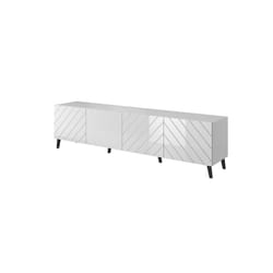 Cama Armoire RTV ABETO 200x42x52 blanc/blanc brillant