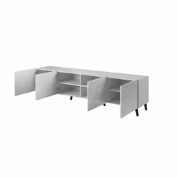Cama Armoire RTV ABETO 200x42x52 blanc/blanc brillant