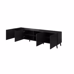 Cama Armoire RTV ABETO 200x42x52 noir brillant