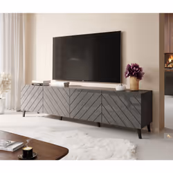 Cama Armoire RTV ABETO 200x42x52 graphite/brillant