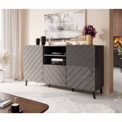 Cama ABETO commode 150x42x82 graphite/brillant