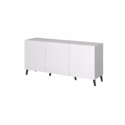 Cama Chaise d'aisance NOVA 155x40x72 blanc mat, Blanc, Panneau de fibres à densité moyenne, Monochromatique, Moderne, Rectang ...