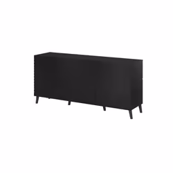 Cama Commode Nova 155x40x72 Noir Mat, Noir, Panneau de fibres à densité moyenne, Monochromatique, Moderne, Rectangulaire, Mat