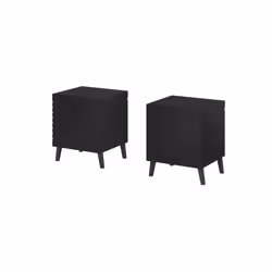 Cama chevet NOVA 44x40x52 noir mat, Table de nuit / chevet, Noir, 1 tiroir(s), Panneaux MDF, 16 mm, 440 mm