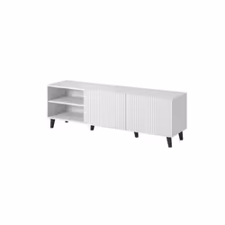 Cama Armoire RTV PAFOS 150x42x52 blanc mat, Blanc, Panneau de fibres de densité moyenne (MDF), Blanc, Panneau de fibres à den ...