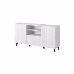 Cama Chaise d'aisance PAFOS 150x42x82 blanc mat, Blanc, 1 tiroir(s), Panneau de fibres à densité moyenne, Monochromatique, Mo ...