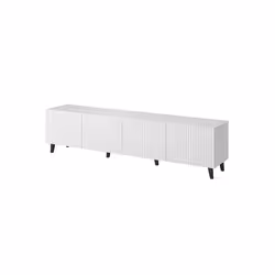 Cama Armoire RTV PAFOS 200x42x52 Blanc mat, Blanc, Panneau de fibres de densité moyenne (MDF), Blanc, Panneau de fibres à den ...