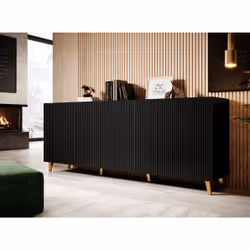 Cama Chaise d'aisance PAFOS 200x42x82 Noir mat