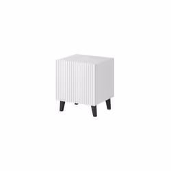 Cama Table de chevet PAFOS 2 pcs. 45x40x51 cm blanc mat, Table de nuit / chevet, Blanc, Panneaux MDF, Tableau à particules, 1 ...