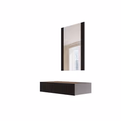 Cama Coiffeuse avec miroir PAFOS 80x41,6x100 mat noir