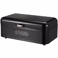 Boîte à pain - METLEX - MX-1612BL - Acier au carbone - Émail noir - Design contemporain