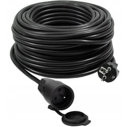 PZO50M Rallonge rétractable 50 m 3x2,5 mm noir ou orange. Livraison aléatoire - Vertex