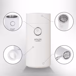 Adler AD 4446WS appareil à moudre le café 150 W Blanc