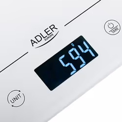 Adler AD 3170 escabeaux de cuisine Transparent, Blanc Rectangle Balance de ménage électronique