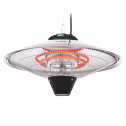 Adler GL 7735, Chauffage d'appoint électrique halogène, 7 h, Extérieure, Plafond, Noir, Chrome, Métal, Plastique
