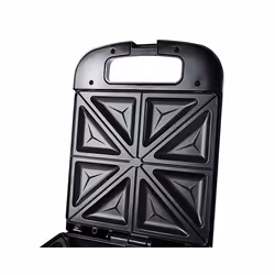 Adler AD 3055 gaufrier et appareil à croque-monsieur 2000 W Noir, Argent