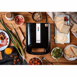 Adler AD 3055 gaufrier et appareil à croque-monsieur 2000 W Noir, Argent - Vue supplémentaire 8