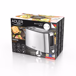 Adler AD 3214 grille-pain 7 2 part(s) 900 W Argent - Vue supplémentaire 13