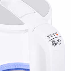 Mesko Home MS 1301W bouilloire 1,7 L 2200 W Acier inoxydable, Transparent, Blanc - Vue supplémentaire 8