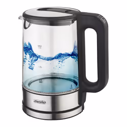Mesko Home MS 1301B, 1,7 L, 2200 W, Noir, Acier inoxydable, Transparent, Verre, Acier inoxydable, Thermostat réglable, Indica ...