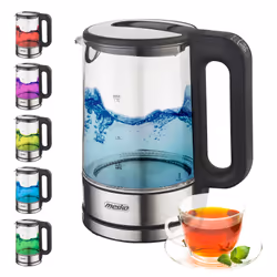 Mesko Home MS 1301B bouilloire 1,7 L 2200 W Noir, Acier inoxydable, Transparent - Vue supplémentaire 8