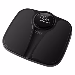 Adler AD 8172B, Pèse-personne électronique, 180 kg, 100 g, Noir, kg, lb, ST, Carré