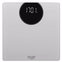 Adler AD 8175, Pèse-personne électronique, 180 kg, 100 g, Argent, kg, lb, Carré