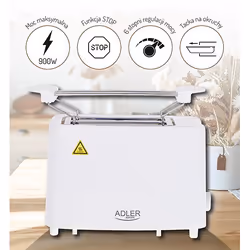 Adler AD 3223 grille-pain 6 2 part(s) 750 W Blanc - Vue supplémentaire 13